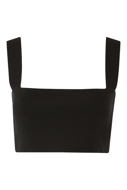 Square-Necked Cropped Bandeau Top